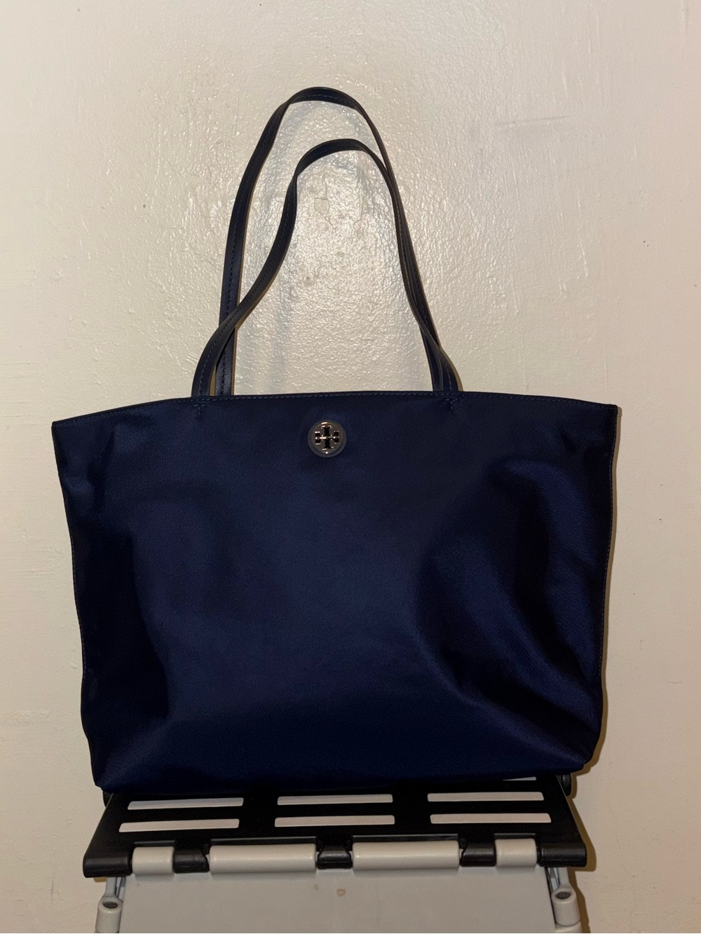 Tory Burch Navy Blue Tote Bag